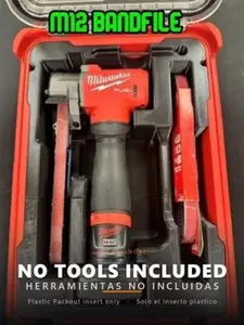 Milwaukee packout insert 3d printed abs organizer for m12 bandfile 2482-20 custom tool case tray made in usa