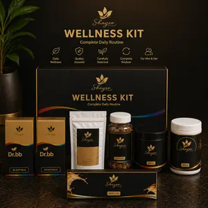 Shayoo Complete Wellness Kit – Dr.bb Softgels (x2) + Gro Bouda Angrè Bottles + Herbal Sachets + Gummies + Powder – Daily Herbal Supplement Bundle for Energy, Vitality & Balance