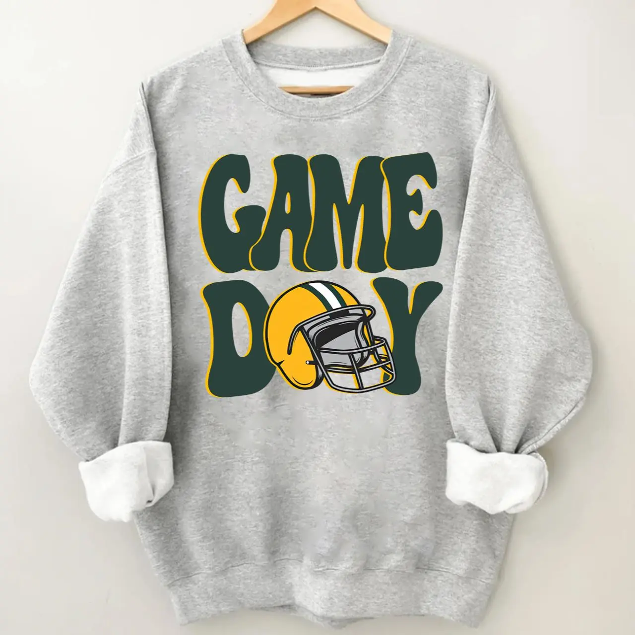 Packers Game Day Crewneck Sweatshirt, Trendy Sunday Football Pullover, Perfect for Game Day Apparel