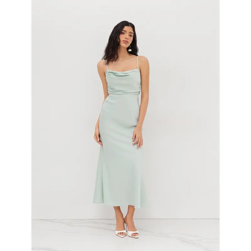 Cider satin green dress - TikTok Shop