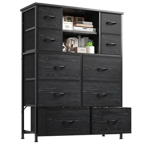 【Storage Cabinet】Raybee Heavy-Duty 10 Drawers Dresser for Bedroom,Thickened Board Material,Fabric Tall Dresser & Chests of Drawers with Metal Mesh Door,Organizer,drawerstorage in Cabinet,homedecor Furniture,easy assemble,38"W x 11.81"D x 48.1"H