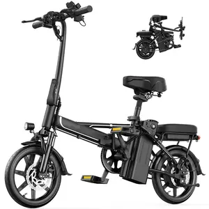 【AOPO】Folding Electric Bike, Adult Electric Bicycle, 48V 10.4/15.6 Ah, 27/40 miles range, 500W multi-shock, dual-seat electric bike. se   bike suspension SpringStatements
