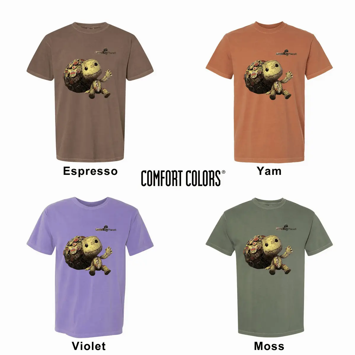 Vintage The Little Big Planet Shirt Retro Sackboy Video Game Shirt Cotton Unisex T-Shirt Crew Neck For Man For Woman Uni Relaxed Everyday Tee