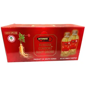 Korean Ginseng Root Herbal Infusion Energy Drink - 10-Pack, 4 fl oz Bottles, Dietary Healthcare Supplement