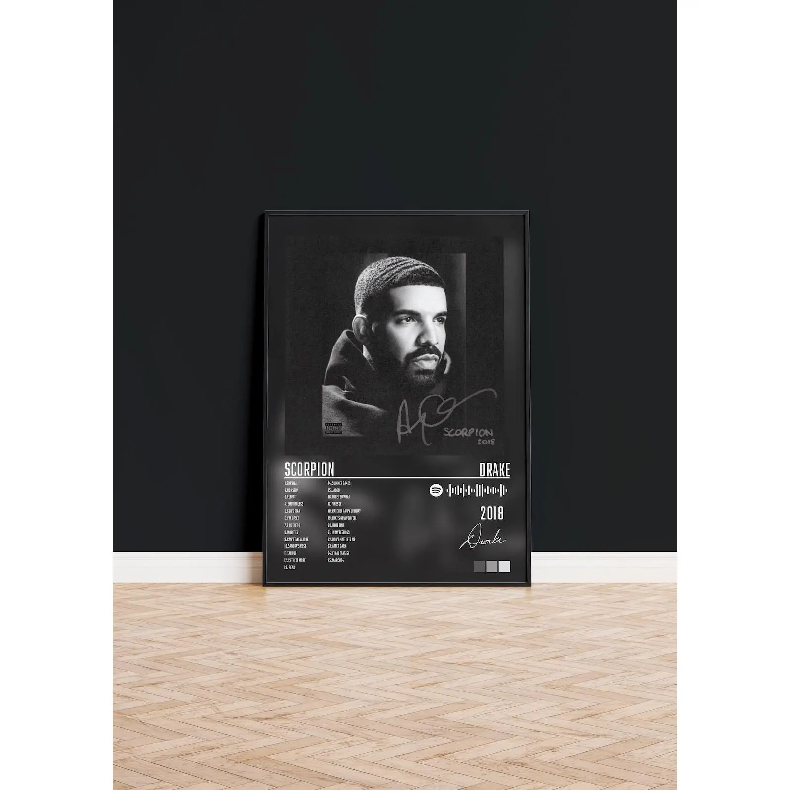 Drake BUNDLE Poster, Album Poster, note: Drake Poster has no frame (Frame Not Included)