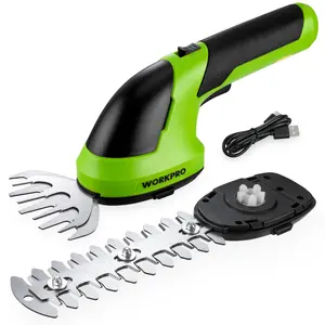 #SpringGlowUp WORKPRO Cordless Grass Shear & Shrubbery Trimmer - 2 in 1 Handheld 7.2V Electric Grass Trimmer Hedge Shears/Grass Cutter Rechargeable Lithium-Ion Battery and Type-C Cable Included