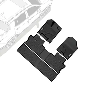 【fathersdaygift】OEDRO TPE Floor Mats fits 2017-2024 Honda Ridgeline, 2nd Row Seat Box for 1st and 2nd Rows, All Weather, Waterproof