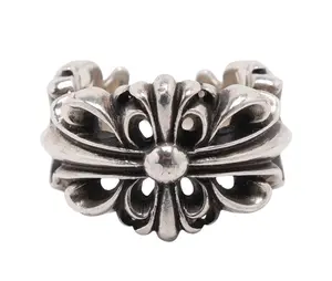 Chrome Hearts Double Floral Cross Ring Lightly Worn