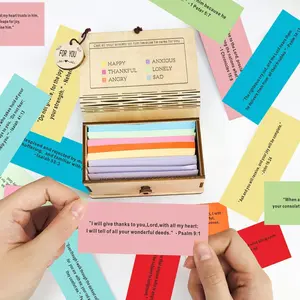 Bible Verse Cards with Wooden Box – 150 Scripture Cards for Anxiety, Comfort & Daily Faith | Thoughtful Christian Gift for Women, Men & Graduates