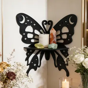 Butterfly Decorative Floating Shelves, Hanging Shelf, DIY Assembly Corner Storage Rack, Wall Mounted Display Shelves for Home Decoration, Decorative Wall Shelf, Vintage Home Decor, Room Decor