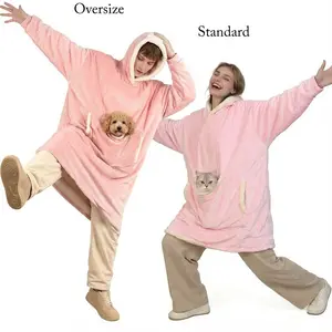 Wearable Blanket Hoodie for Women Warm Sherpa Fleece Sweatshirt with Giant Pocket Perfect Birthday Christmas Gift for Mom Wife Girlfriend TikTokShopBlackFriday