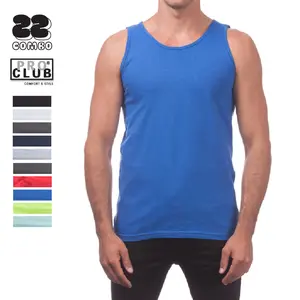 PROCLUB Men's Comfort Tank Top PRO CLUB Lightweight Sleeveless T Shirt Casual Hip Hop Cotton Tee Gym Workout Outdoor Big (S to 5XL)