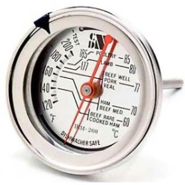 CDN IRM200 Heat-Resistant Kitchen Utensils Thermometer, 130-190°F Ovenproof Tool for Meat and Poultry