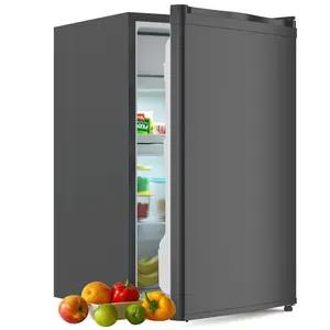 GARVEE 4.3 Cu.Ft Mini Fridge with Freezer - Adjustable Thermostat, Reversible Door, Compact Design for Dorm, Office, RV, Garage, and Apartment in Black, White, and Grey Options