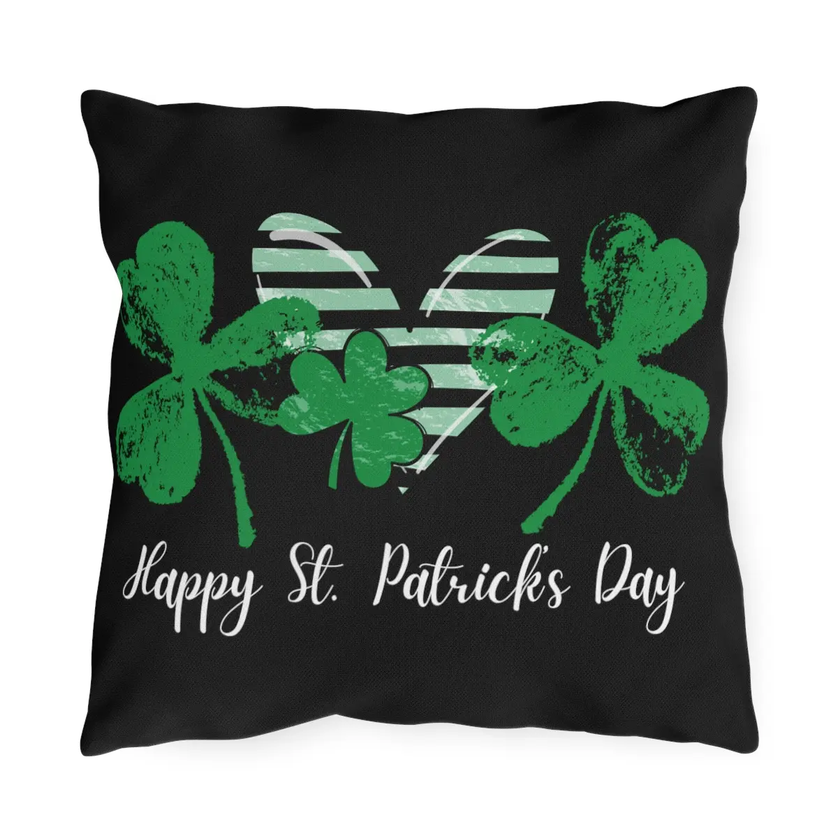 St. Patrick's day Outdoor Pillows, Shamrock Holiday patio pillow