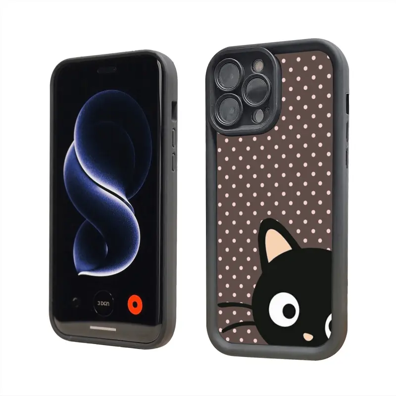 Kawaii Cartoon Chococat Multi-Model Phone Case, Soft Casing TPU Silicone Protector for iPhone 11-17 & Samsung Galaxy, Dual Layer, Shockproof, Drop-Proof, Rubberized Grip, Responsive Buttons, Camera Guard, Cute Phone Accessories for Cat Enthusiasts