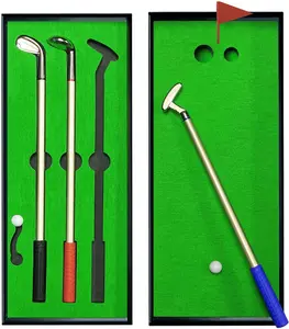 Golf Pen Set & Mini Desktop Golf Putting Green Game - Gifts for Adults, Kids, Dad, Mom, Men, Women, Boss, Coworkers, Teen Boys - Funny Office Desk Toys and Unique Stocking Stuffers Gifts