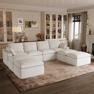 Novilla Modern Modular Sectional Sofa, Cloud Couch with Smarts Coil Support ,Soft Chenille Fabric, No Assembly for Living Room, Apartment & Bedroom