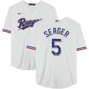 Corey Seager Texas Rangers Autographed White Nike Replica Jersey - Fanatics Authentic Certified - MLB Memorabilia