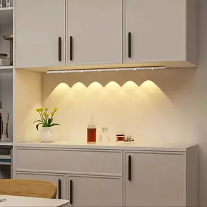 USB Rechargeable Motion Sensor LED Light Strip - Dimmable, 3-Color, Wireless, 1pc | Perfect For Modern Homes, Indoor Lighting, Sleek Fixture