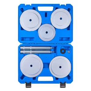 7-Piece Heavy-Duty Metal Bearing Press & Seal Driver Multi-Tool Kit, Rust-Resistant Bearing Race Tool with 5 Multi-Size Bushings, Wrench, Handle Shaft, Extension Rod, Removal & Installation Set with Storage Case, Multi-Tool Tool Kits