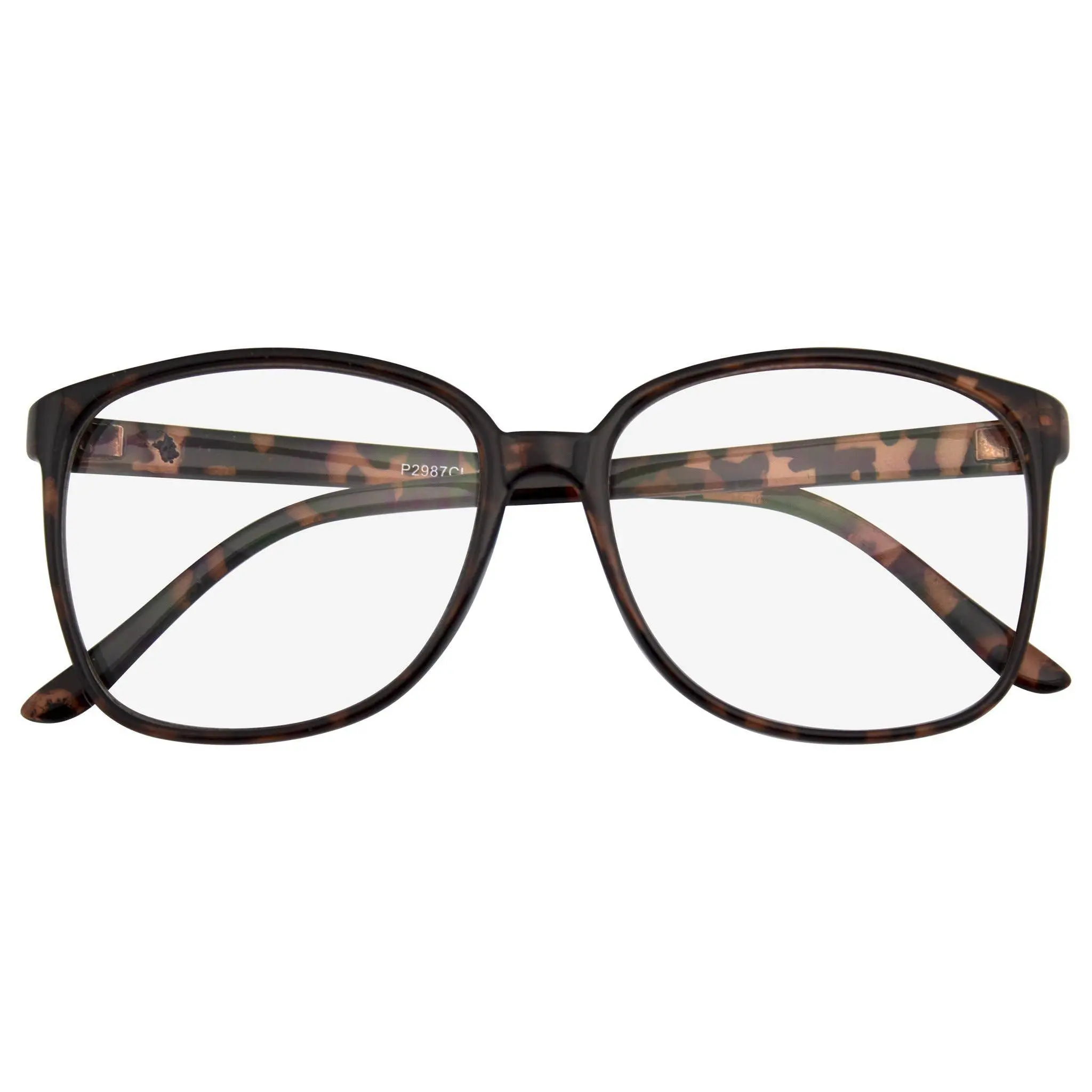 Large Oversized Horn Rim Glasses Clear Lens Thin Frame Nerd