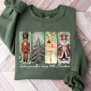 Retro Christmas Nutcracker Shirt, Nutcracker Ballet Sweatshirt, Xmas Holiday Vibes Sweater, Vintage Christmas Gift Tee