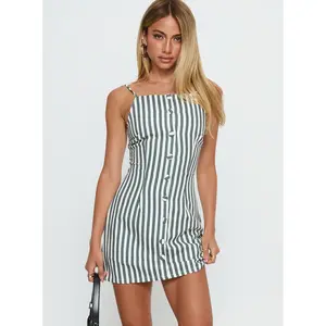 Stevey High Neck Playsuit Stripe