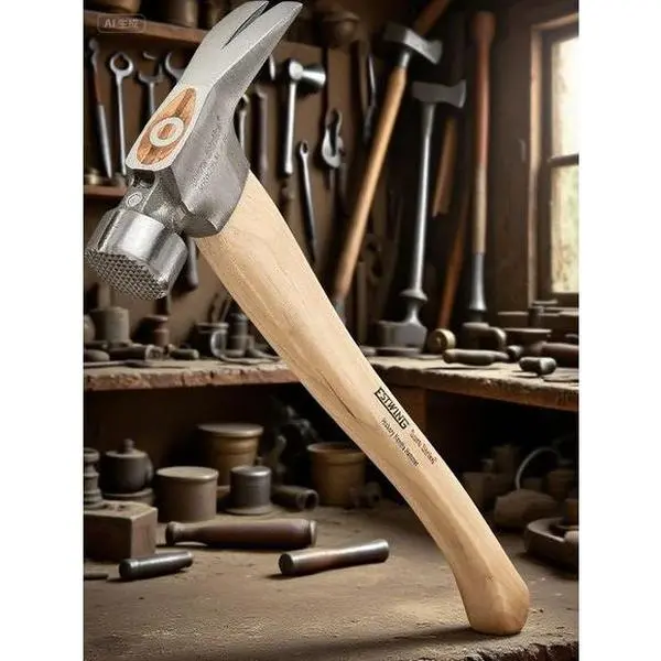 25 oz Straight Rip Claw Framing Hammer - Milled Polished Steel Head for Sure Strike Precision - Ergonomically Designed Hickory Wood Handle - Heavy Duty Performance & Durability Tool for Professional Woodworking, DIY Projects