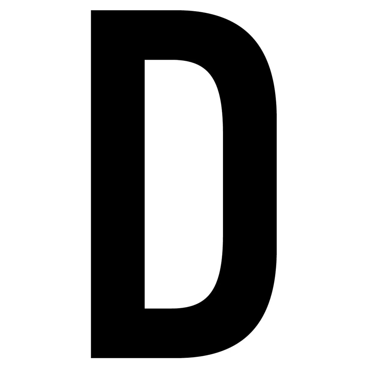 J.J. Keller 61614 Self-Adhesive White Vinyl Letter D Label - 5 inches, Dot-Assigned ID Number, Industrial-Strength Adhesion, Clean Modern Look, Bold Print, Office Project Definition Labels & Stickers