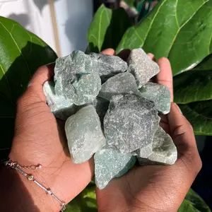 Raw green Aventurine Abundance Stone Decor Religious 2” [1 STONE]