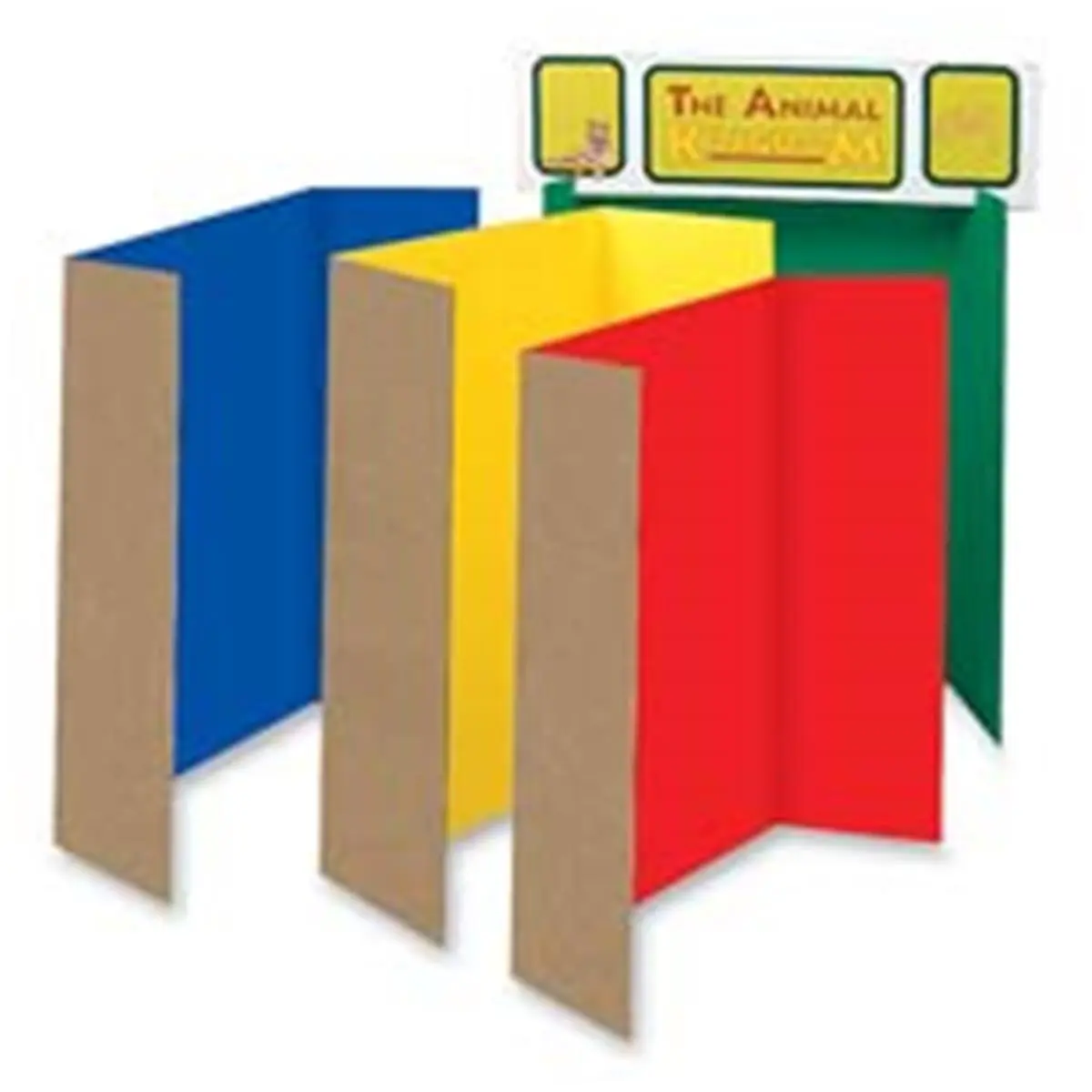212 MAIN 80% Recycled Single-Walled Tri-Fold Presentation Board, 48in x 36in Large Size, 4-ST Assorted, 50% Post-Consumer Content Corrugated Display Board, for Automotive/Motorcycle Projects, Science Fairs, Booths, Project Displays, All Types Of Displays