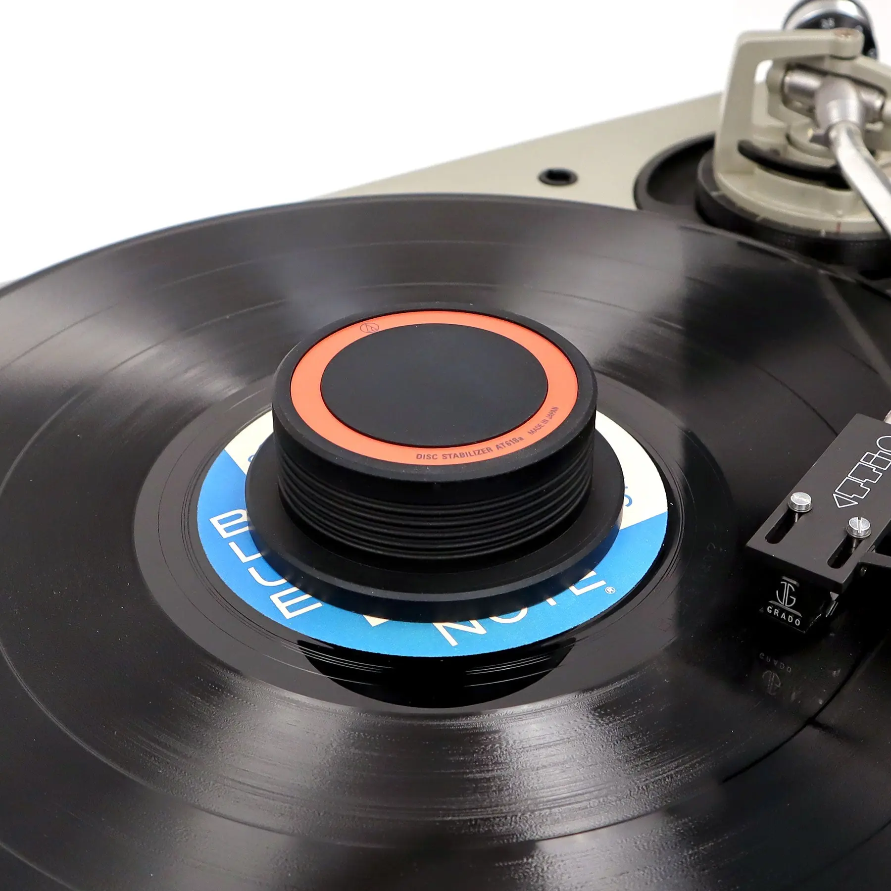 Audio-Technica AT618a Rubberized Disc Stabilizer Record Weight - 600g, Reduces Bass Feedback for DJ Booths
