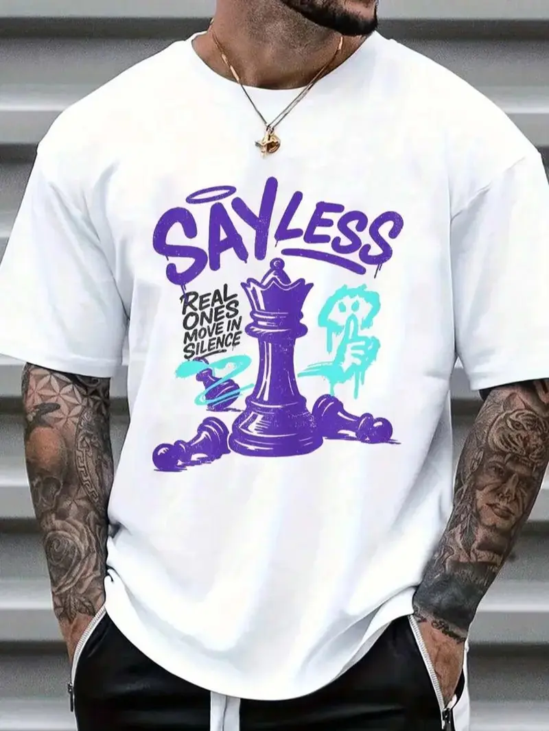 Men's Funny Retro Purple Grape Cartoon Print 5-Piece Matching Team T-Shirt - Soft, Medium Elastic Cotton Knitted Streetwear Top, Short-Sleeve Round Neck Pullover, Casual Fit Hip-Hop Fashion Summer Menswear with Letter Tags
