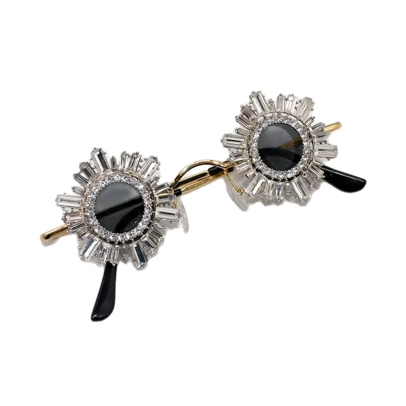 Vintage Style Art Deco Starlet Round Gem Sunnies