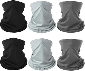 6 Pieces Summer Face Cover Scarf Mens Neck Gaiter For Men Women UV Protection Face Breathable Sun Protection Cycling Running