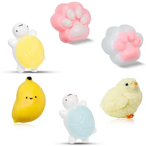 6PCS Squishy Toy Pack Soft TABA/MOCHI Toys Sticky Fidget Toy Soft Toy Gift Back-to-school Gift Birthday Gift Toys for Kids mothersdaygift