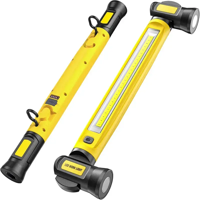 Under Hood Work Light Bar, 3000LM LED Magnetic Light Bar with Hooks, 5200mAh Cordless Rechargeable Hood Light, Single Pack, Ideal for Mechanic, Car Repair & Garage Use