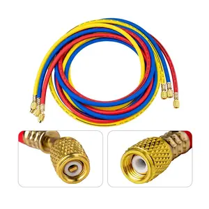 118'' ( 3 Meters ) 1/4" HVAC R12 R22 R134A R502 404A Refrigerant Charging Hose for Car Auto A/C Refrigeration System