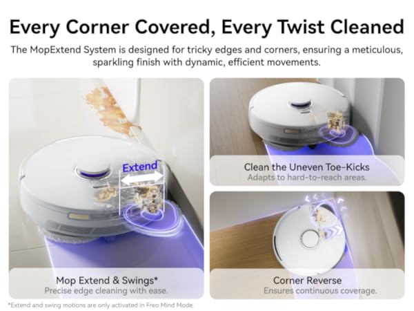 NARWAL Freo X10 Pro Robot Vacuum and Mop Combo, 11,000Pa Suction, DualFlow Tangle-Free System, MopExtend Edge Cleaning, Self-Emptying, Auto Mop Wash & Dry, LiDAR Navigation, for Pet Hair & Hard Floors