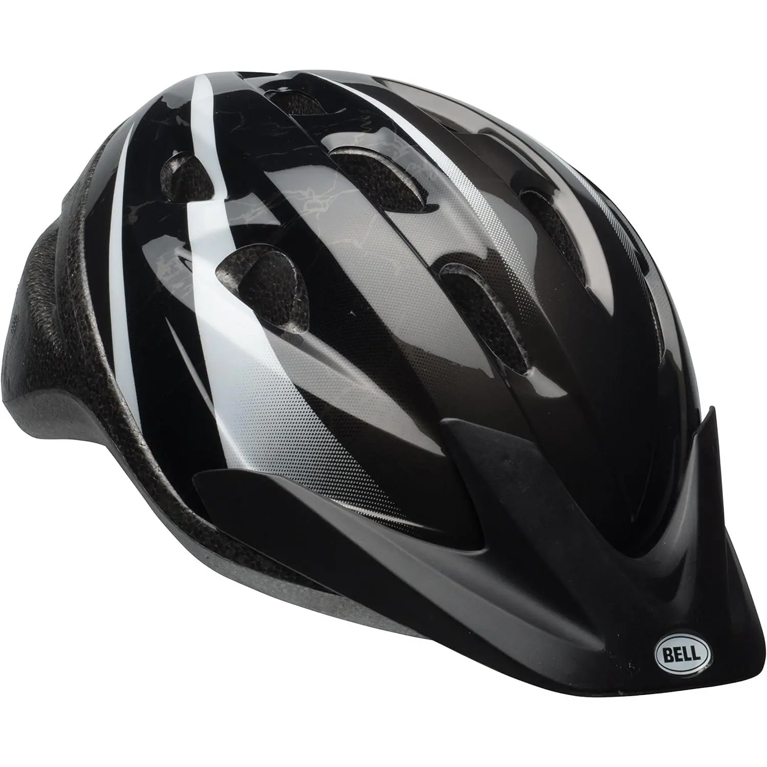 Bell Richter Classic Low Profile Youth Motorcycle Helmet for 5-12 Year-Olds (54-58cm), CPSC-Certified, True Fit Adjustable, Lightweight, Ventilated, Breathable, Impact-Protective, Pinch-Free Buckle, Black Riot/Blue Ink Blot/Blue-Dark Titanium Options, Chi