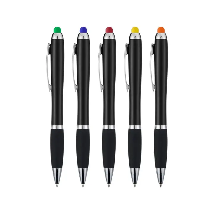 Stylus Ballpoint Pens with Multicolored LED Lights (10pcs)