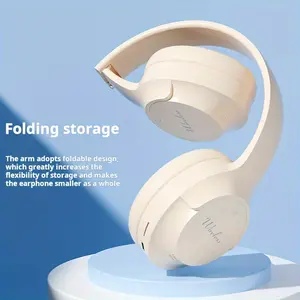 New Wireless Headphones Headphones Folding Soundproof Stereo Games Low Latency HIFI Call Leather Comfortable Matching Wireless Headphones, Beautiful High-End Gifts, Foldable, Portable Cool Games for Girls And Boys Gifts, Online Courses, Pai
