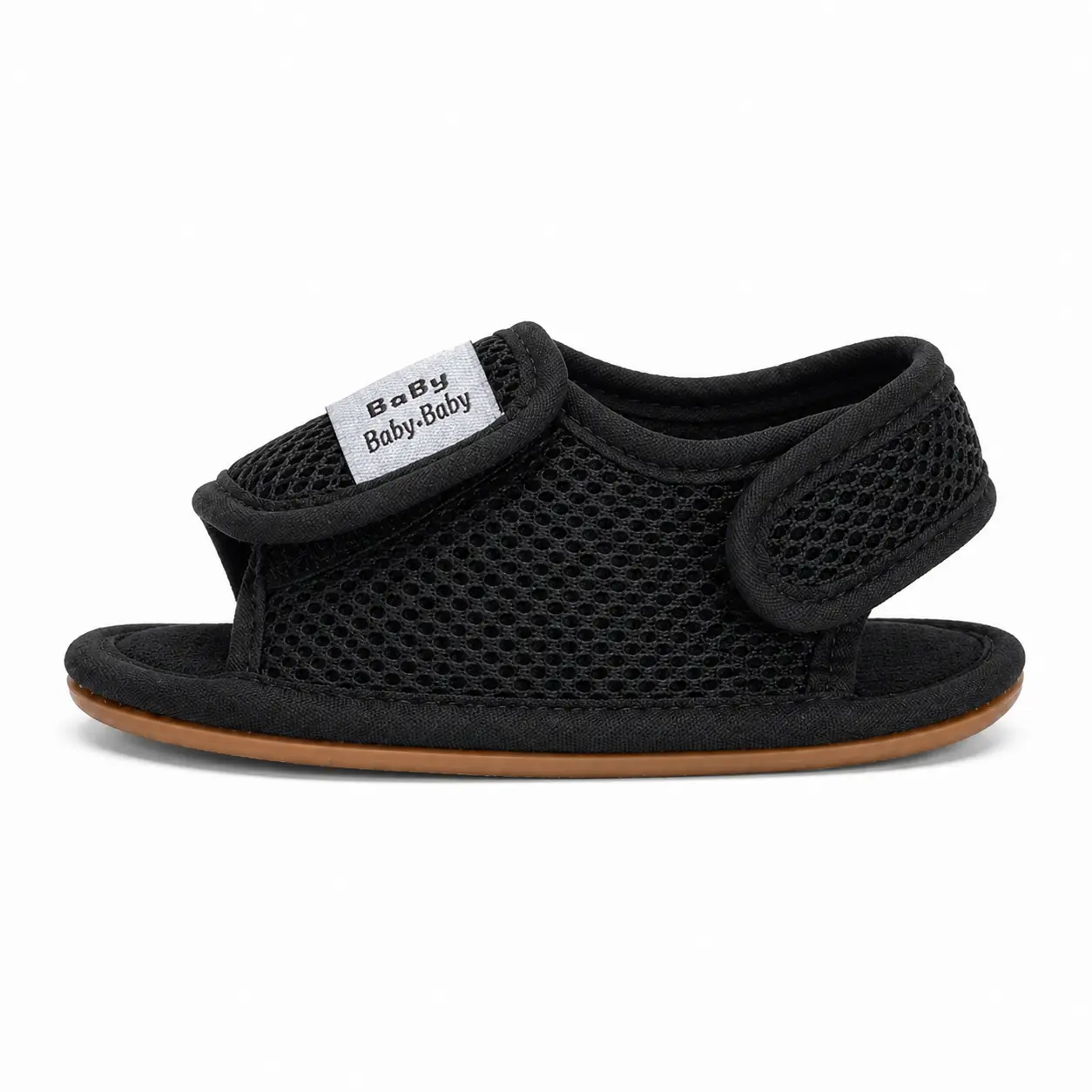 Baby Summer Sandals, Breathable Mesh Baby Walking Shoes, Lightweight Soft Sole Non-Slip Toddler Sandals with Hook & Loop Strap