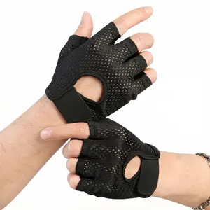 Breathable Fingerless Gym Gloves, Anti-Slip Workout Gloves for Gym & Exercise, Quick Dry Sporty Design, All Seasons Use