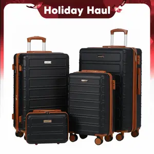 4 Piece Luggage Set, Lightweight Expandable Suitcase with TSA Lock & Spinner Wheels, Durable ABS Shell Perfect for Family Travel, Back to School, or Holiday Trips