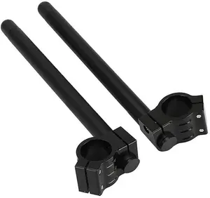 50mm Motorcycle Clip-On Handlebars 7/8'', Fork Mount Bars for Honda CB500 CB650 CB750 & Suzuki TS250 GN400 GT550, Cafe Racer Style