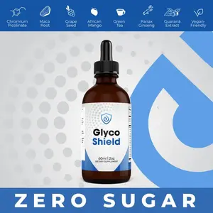 GlycoShield-100% Natural-20-in-1 HerbalLiquid Formula -With Chromium, Gymnema &GABA-Vegan, Sugar-Free, Non-GMo-DailyWeliness & Metabolic Support-2 Droppers/Day