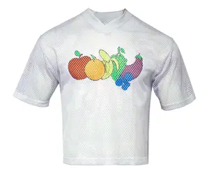 Fruity cropped mesh jersey