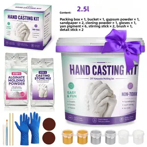 Handprint Powder DIY Kit, Hand Casting Kit, 3D Model Handprint Souvenir Set, Hand Membrane DIY Craft – Perfect Activity and Gift for Families and Friends